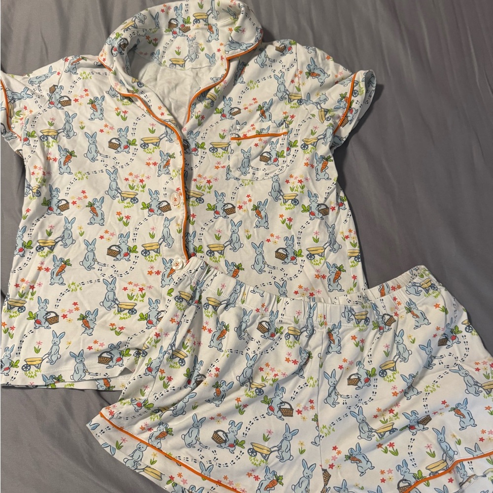 Easter Roller Rabbit Pajamas with Bunny Print